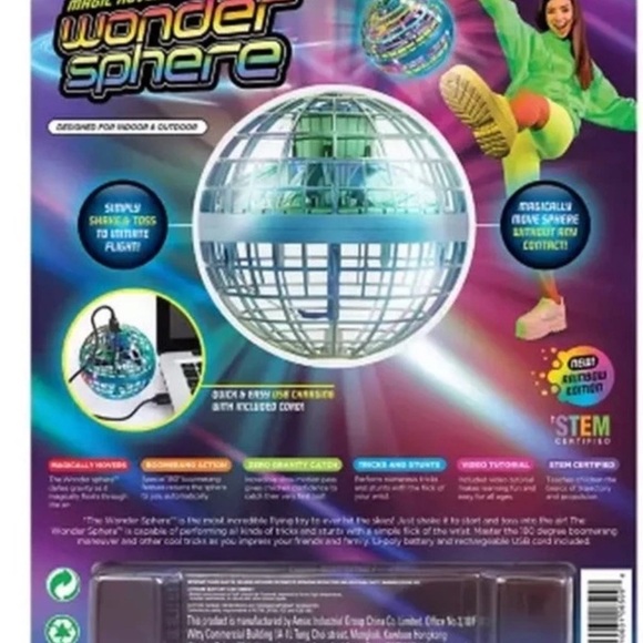 Wonder Sphere Magic Hover Ball Rainbow Edition with LED Lights - Picture 2 of 2